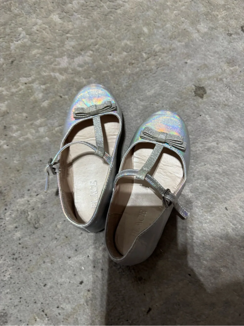 The Children's Place Iridescent Holographic T‑Strap Mary Jane Shoes